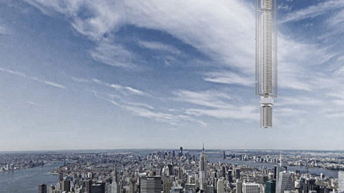 В США представили дизайн небоскреба, подвешенного к астероиду