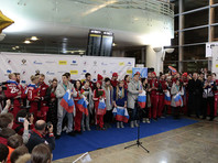 Российские олимпийцы вернулись в Москву с Игр-2018 в Пхенчхане